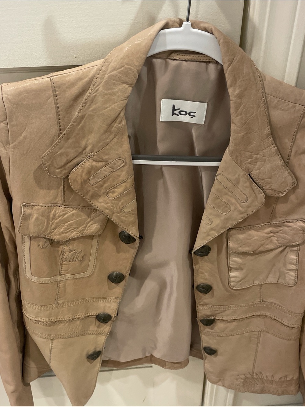 Tan Leather Jacket for Women
